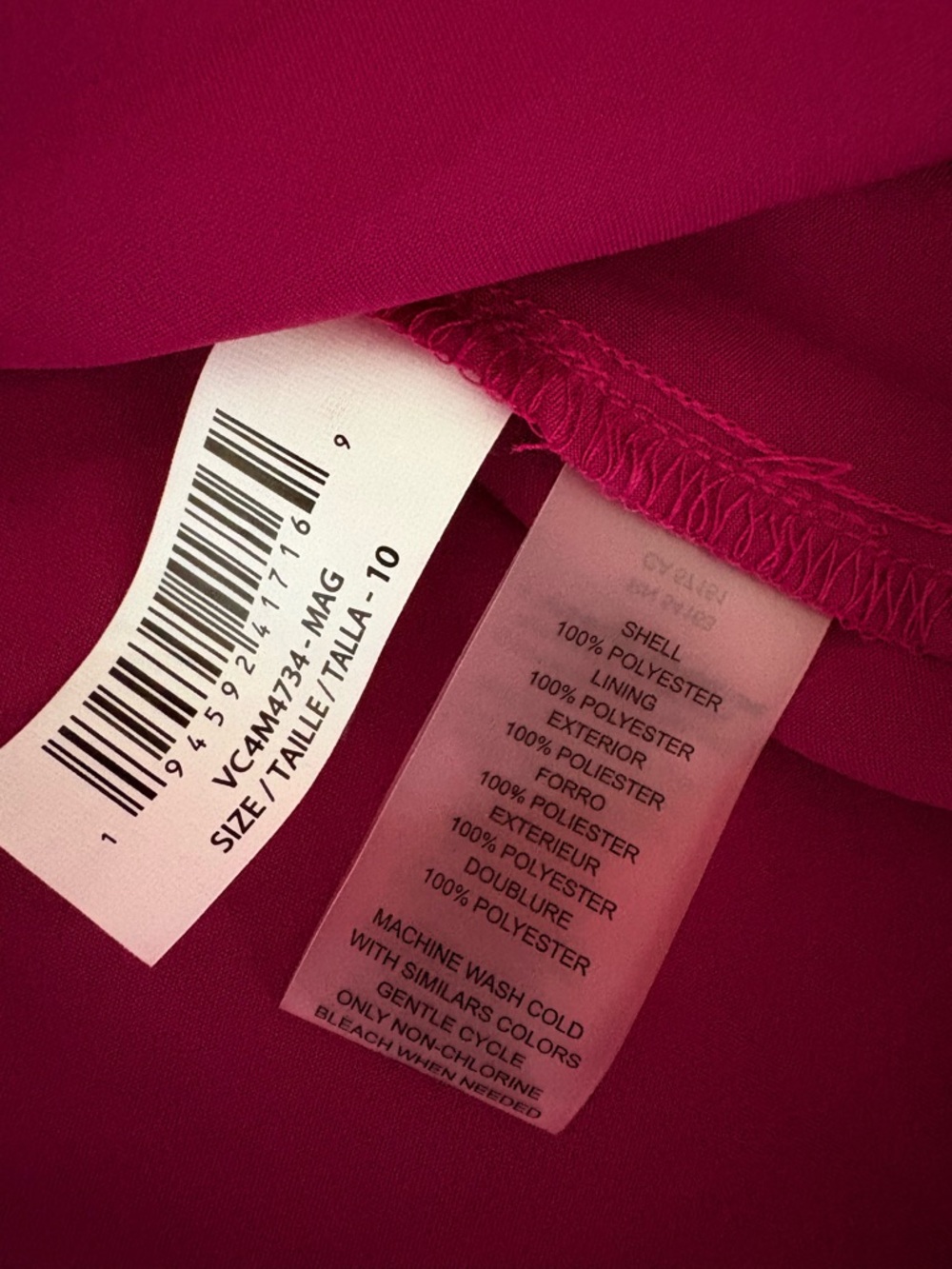 NWT- Vince Camuto Long-Sleeve Smocked Waist Dress - Picture 10 of 10